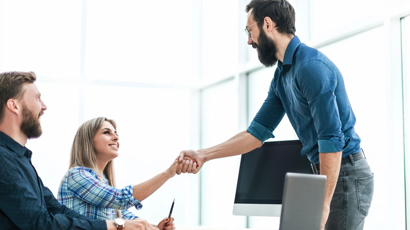 Advisor reviewing a financial plan